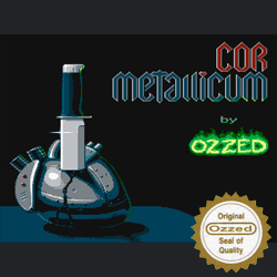 Cover image for the Chiptune and Nintendo 8-bit tune album Cor Metallicum by the bitpop artist Ozzed who lives in Sweden